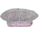 bow plaid beret