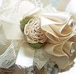 Pair Ribbon Embroidered Flowers Bow Curtain Tiebacks