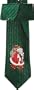 Silk matching pocket squares & neckties Santa Claus green