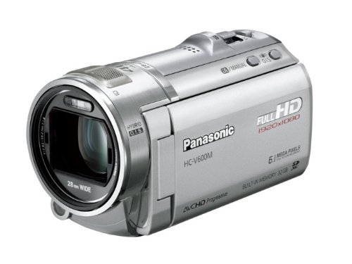 Panasonic デジタルハイビジョンビデオカメラ 内蔵メモリー32GB シルバー HC-V600M-S