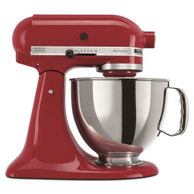 Artisan Series 5 Qt. Stand Mixer with Stainless Steel & Glass Bowls Color: Empire Red