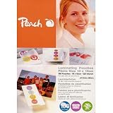 25 Stk. PEACH Laminierfolientaschen für Fotogröße 10x15, 106 x 156 mm, 2x125mic