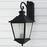 Murray Feiss Woodside Hills OL5702BK 3 Light 180w (23H x 9W) Outdoor Wall Sconce Lighting in Black