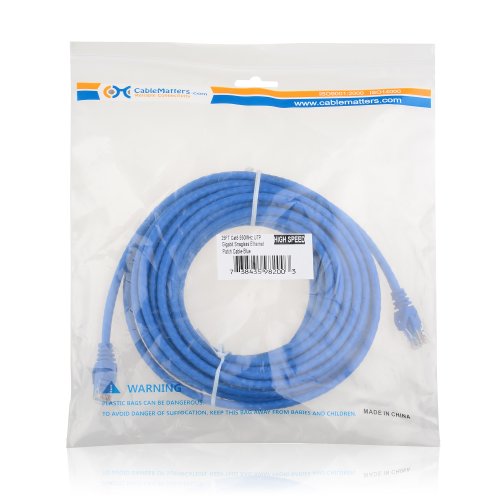 Cable Matters Cat6 Snagless Ethernet Patch Cable in Blue 25 Feet