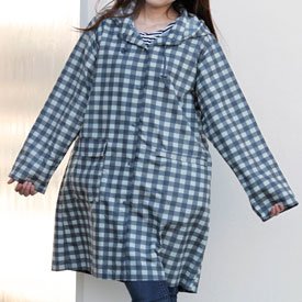 産前～産後 ママはっ水コート 前後ダッカー付き M-L グレーチェック 6020008