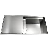 Buy Houzer NVS-5200 Novus Single Bowl Sliding Dual Platform Stainless Steel Kitchen... by HOUZER