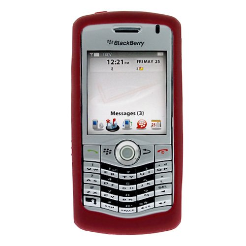 Click here to buy Blackberry OEM Original Dark Red Rubber Silicone Skin Case - HDW-15911-011 for RIM BlackBerry Pearl... by Blackberry.