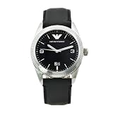 Emporio Armani Mens AR5893 Sports Black Leather Band Watch