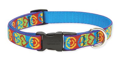 Lupine Medium Dog Collar - Peace Pup 9-13 Inches