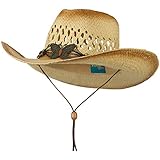 Beaded Butterfly Cowboy Hat - Brown