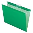 Pendaflex 42626 Ready Tab Colored Reinforced Hang Letter Folder, 1/5 Cut, Bright Green, 25/box