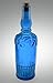 Beautiful Spanish Blue Embossed Glass Bottle