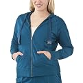 Pure Energy Plus Long Sleeve French Terry Cotton Hoodie - Blue