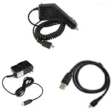 HTC EVO 4G Sprint Combo Rapid Car Charger + Home Wall Charger + USB Data Charge Sync Cable for HTC EVO 4G Sprint ~ LowerPriceUSA