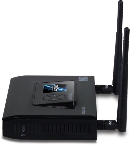 TRENDnet GREENnet 300 Mbps Concurrent Dual Band Wireless N Gigabit Router TEW-673GRU (Black)