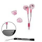 eBigValue: Pink Crystal Clear High Quality HD Noise Filter Earbuds Earphones Headphones ( 3.5mm Jack ) for New Apple iPod Touch 4 ( 4th Generation 8GB, 16GB, 32GB )