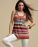 INC International Concepts? Sleeveless Striped Tunic