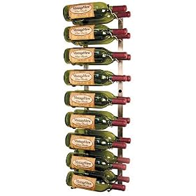 Vintage View 18 Bottle Wall Mounted Wine Rack (2 Deep - Black) by VintageView