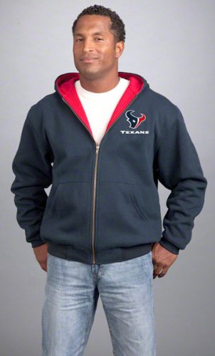 Houston Texans Jacket: Navy Reebok Hooded Craftsman Jacket