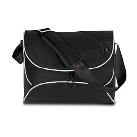 Be.ez 100587 LA besace 13 Classic Messenger Bag for MacBook 13.3 (Black / Orange )
