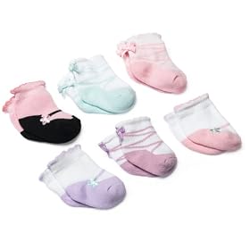Carter's 6-Pack Girls Ballet Comfy Fit Socks