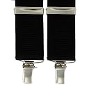 Wide  Clip On Braces - Black