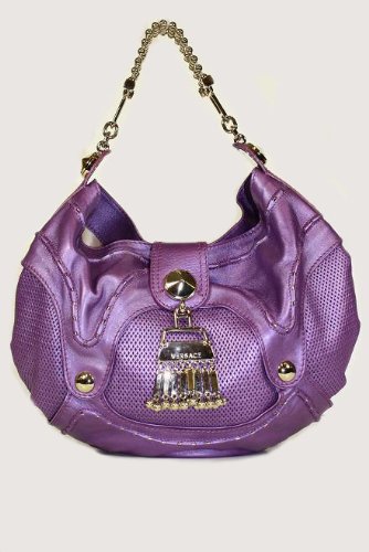 Versace Handbags Purple Leather DBFB748 PRICE REDUCED