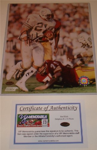 Jim Kiick Miami Dolphins Autographed/Hand Signed 8 x 10 Photo