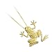 14K Yellow Gold ''Laser Frog'' Pendant with Chain