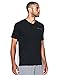 Under Armour Men's Charged Cotton V-Neck, Black (001)/Steel, X-Large
