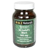 A to Z Naturals St. John's Wart, 300 mg, Vegetarian Capsules, 100 capsules