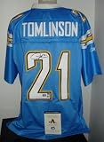 Autographed LaDainian Tomlinson Uniform - LADANIAN Chargers Auth RBK AAA