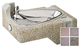 Garden Water Features & Outdoor Fountains item: Haws 1047-DESERTSAND Desert Sand Barrier-free, wall mounted, vibra-cast reinforced concrete drinking fountain with exposed aggregate finish. 1047
