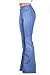 Celebrity Pink Women's Juniors High Waist Fitted Flare Bottom Jeans
