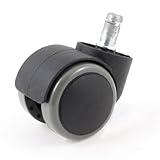 uxcell　椅子用カスター　回転カスター　キャスターホイール　スイベル　オフィス椅子用　12mmグリップリング　50mm　ダブルホイール