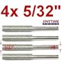Anytime Tools 5/32" DIAMOND CHAINSAW SHARPENER BURR 1/8" Shank, 4 Pack