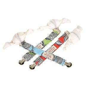 Dress Me Up Organic Teething Bonbon Leash (Red Tree Ring Fabric)