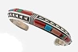 David Rosales Native American Inlaid Cuff Bracelet