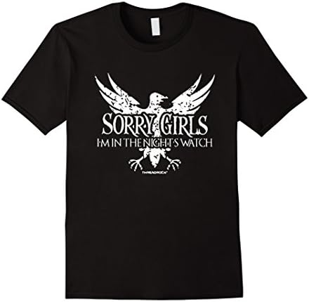 Men's Sorry Girls I'm In The Night's Watch T-Shirt Medium Black