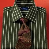 Deep Tone Textured Birdseye Stripe Dress Shirt