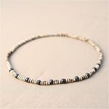 Urban Boundaries - Urban Boundaries "Black Eyed Pea" Wood Necklace (18", Metal Closure)