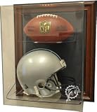 Miami Dolphins Helmet and Football Case-Up Display, Brown