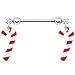 Candy Cane Nipple Ring