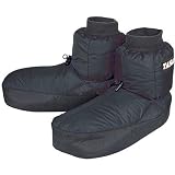 TAIGA Men's & Women's Goosedown Down Booties Foot Warmers, Black, MADE IN CANADA