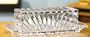 ALEXANDRIA COLLECTION 8 INCH OBLONG CRYSTAL BUTTER DISH WITH DOME