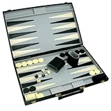 本革製バックギャモン　ブラック