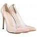 Wotefusi Women Clear Club Sexy Shoes Pumps Thin High Heel 11CM