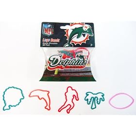 Forever Collectibles NFL Miami Dolphins Logo Bandz 2nd Version
