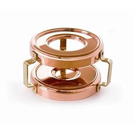 Mauviel Cuprinox Pour La Table Heater with Candle for Small Cuprinox Saucepan by Mauviel