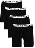 Tommy Hilfiger Men's 4 Pack Boxer Brief, Black, Large